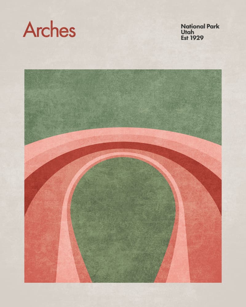 Abstract Arches by Emel Tunaboylu — canvas wall art