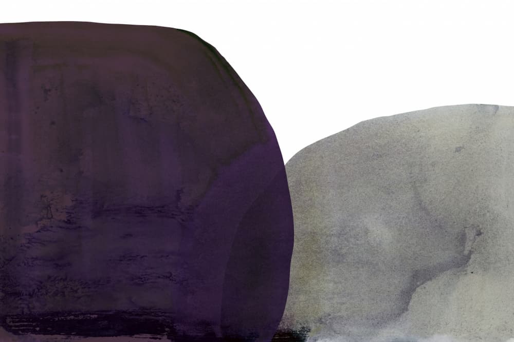 Purple Grey Abstract Shapes by cartissi — canvas wall art
