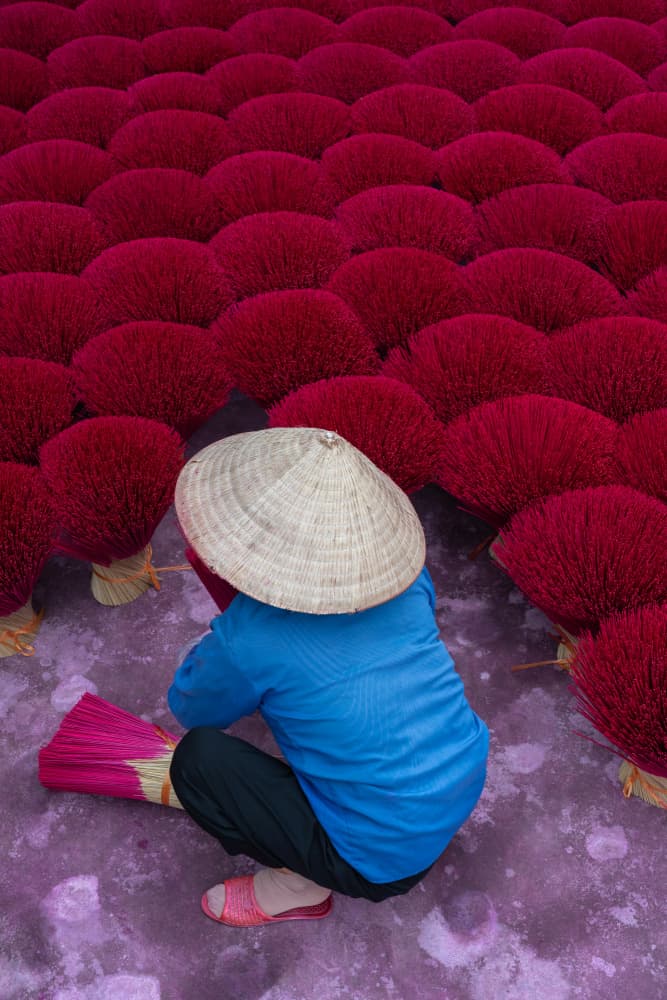 Incense Making Vietnam by Jyoti Prakash Sarmah — canvas wall art