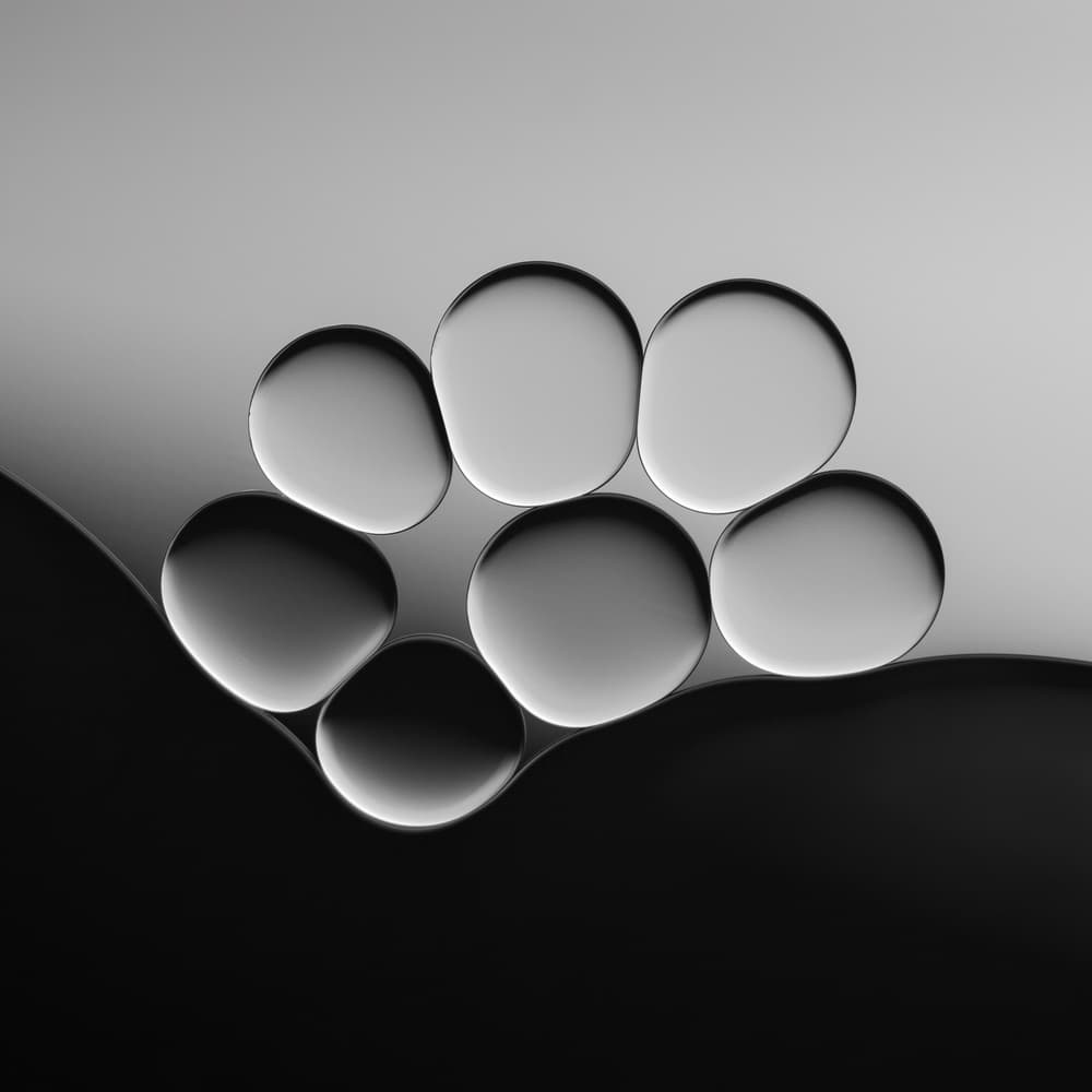 Smooth Grey Drops by Jacqueline Hammer — canvas wall art