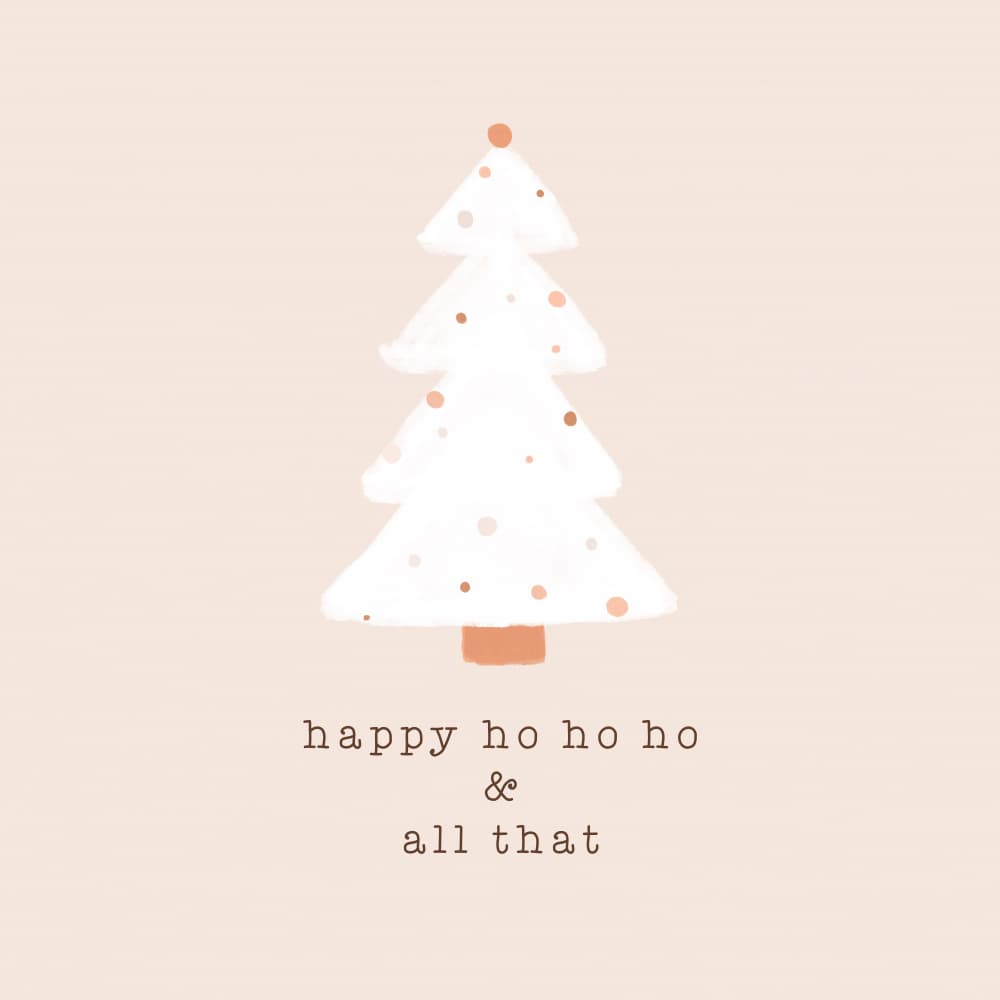 Happy Ho Ho Ho Tree by Orara Studio — canvas wall art