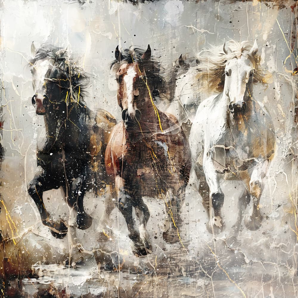 Wild Horses Running by Rafal Kulik — canvas wall art