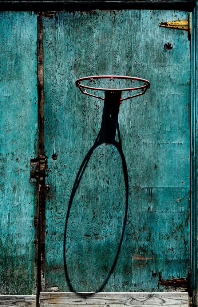 Long Basketball Shadow by John Hoey — canvas wall art