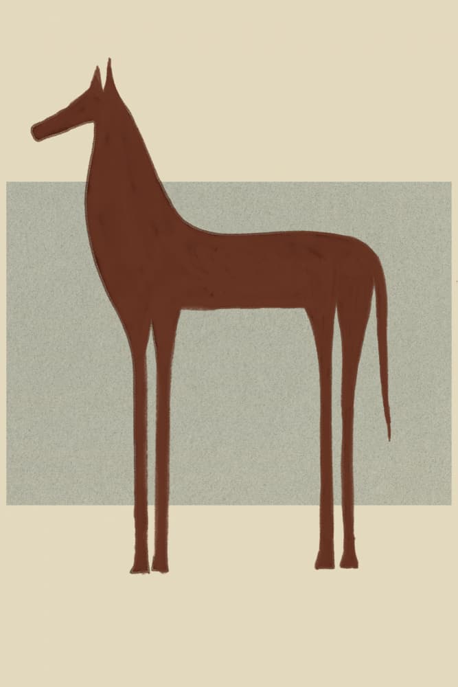 Minimalist Brown Horse