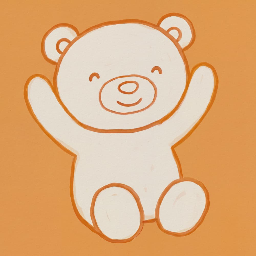 Cheerful Teddy Bear by Andreas Magnusson — canvas wall art