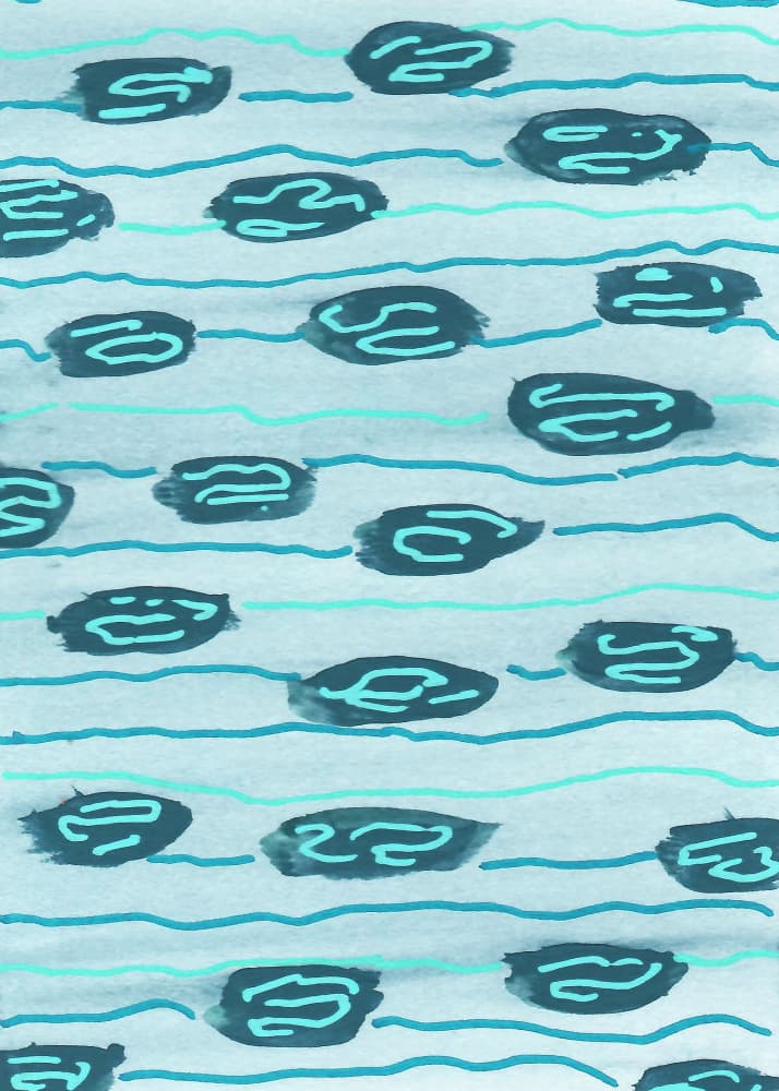 Abstract Blue Water Ripples by Lori Ann Folz — canvas wall art