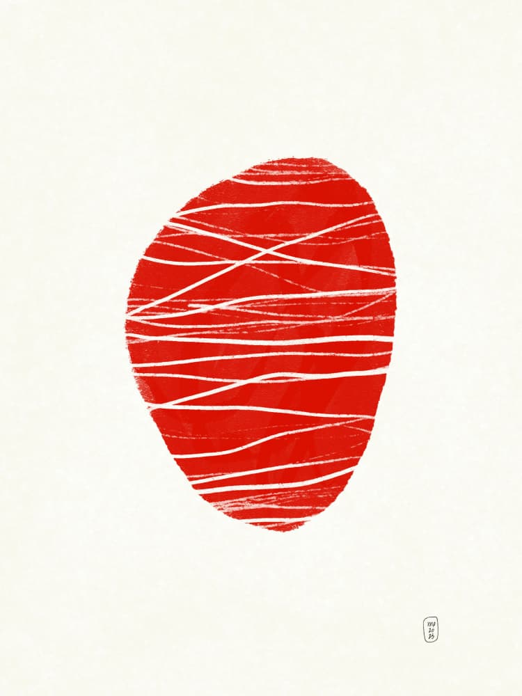 Zen Red Shape by Martino Pietropoli — canvas wall art
