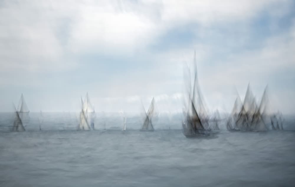 Dreamy Blurred Sailboats by GARCIA Dominik — canvas wall art