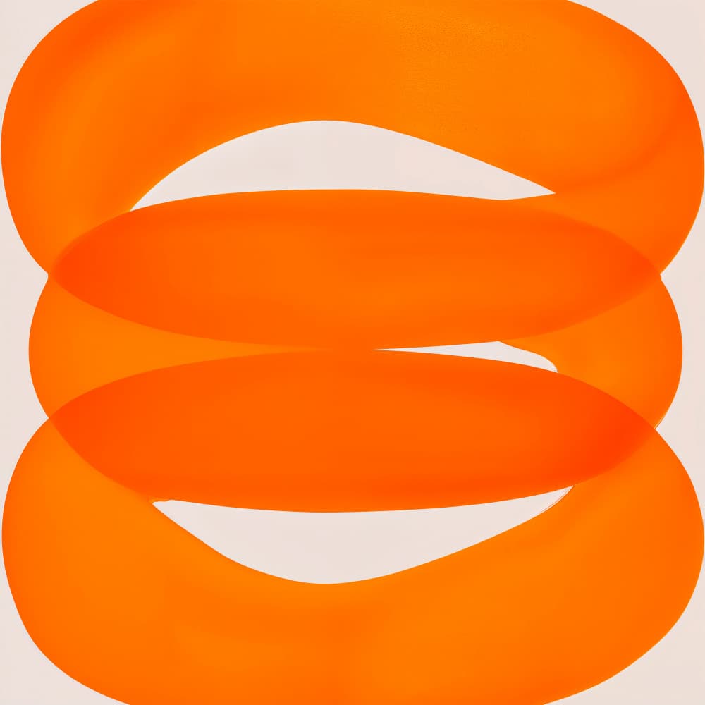 Vibrant Orange Loops by Studio Palette — canvas wall art