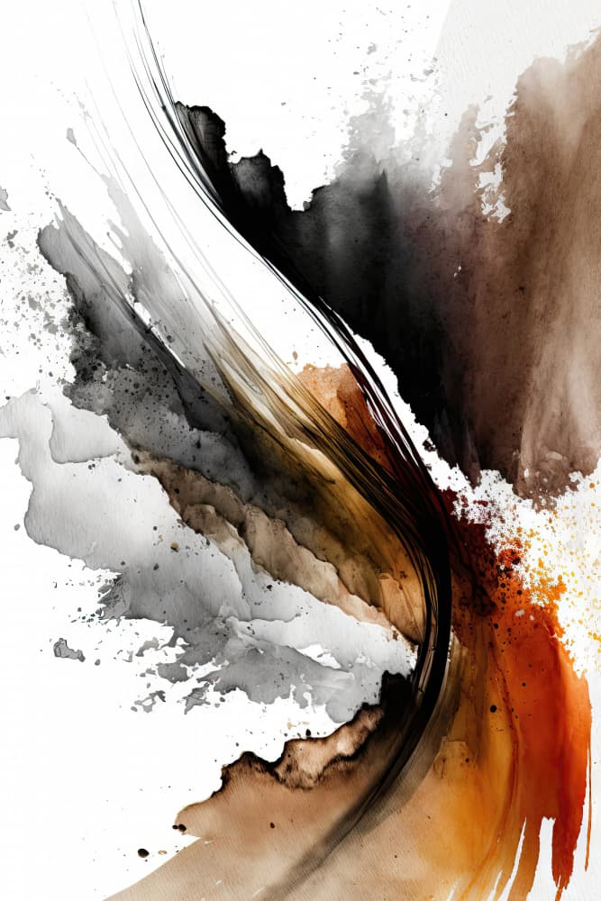 Dynamic Ink Flow by Mauro — canvas wall art