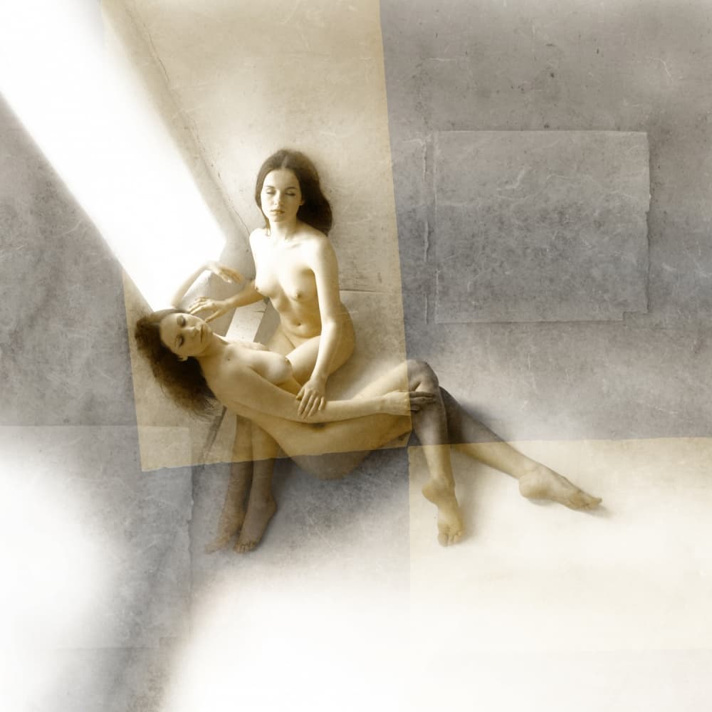 Ethereal Nude Embrace by Yaroslav Vasiliev-Apostol — canvas wall art