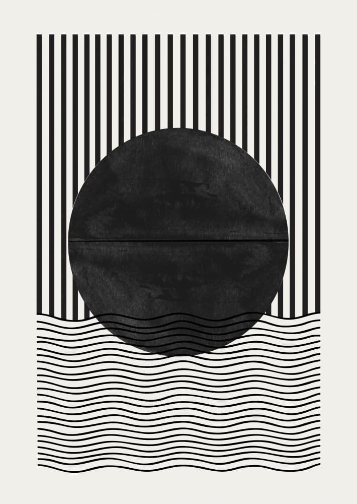 Monochrome Eclipse by THE MIUUS STUDIO — canvas wall art