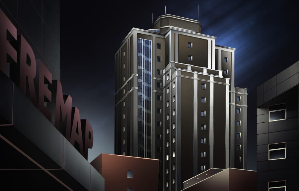 Modern City Night by Dani Otero Sobrino — canvas wall art