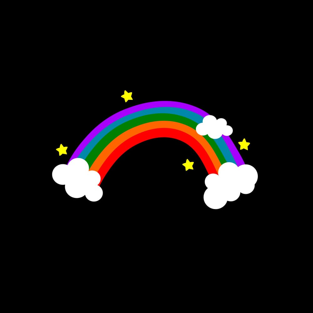 Colorful Rainbow Stars by Baobab Print store — canvas wall art