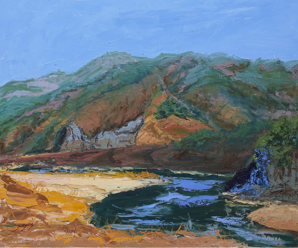 Serene Mountain River by Jukyong Park — canvas wall art