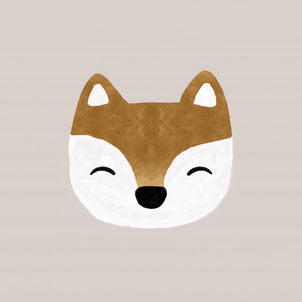 Happy Little Fox by Orara Studio — canvas wall art