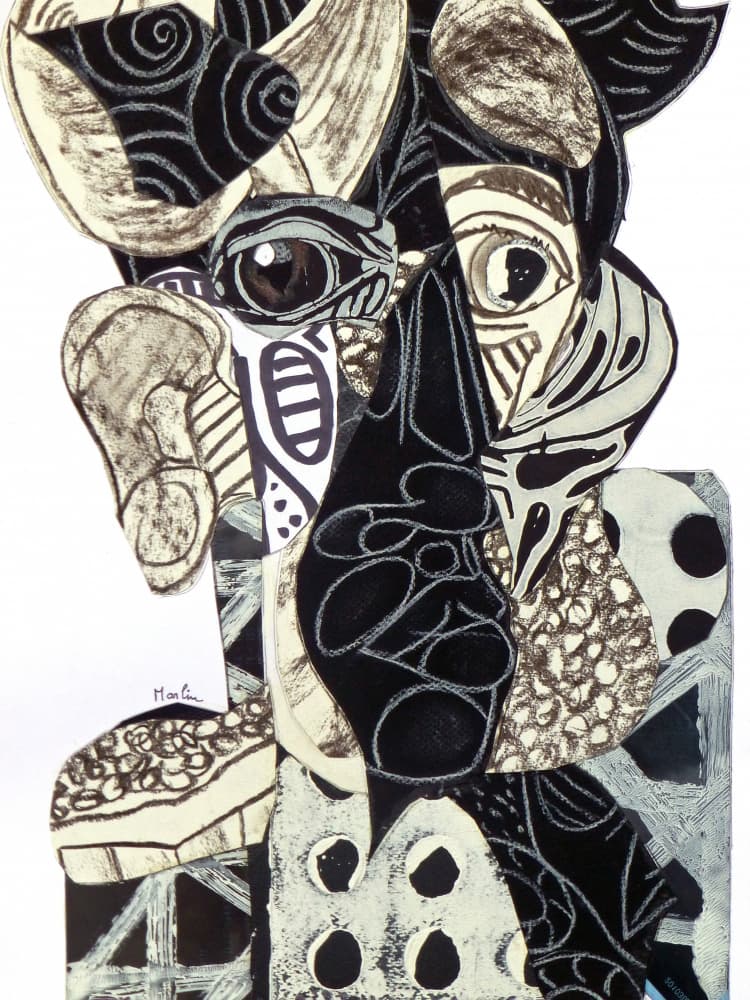 Modern Abstract Face by Pascal Marlin — canvas wall art