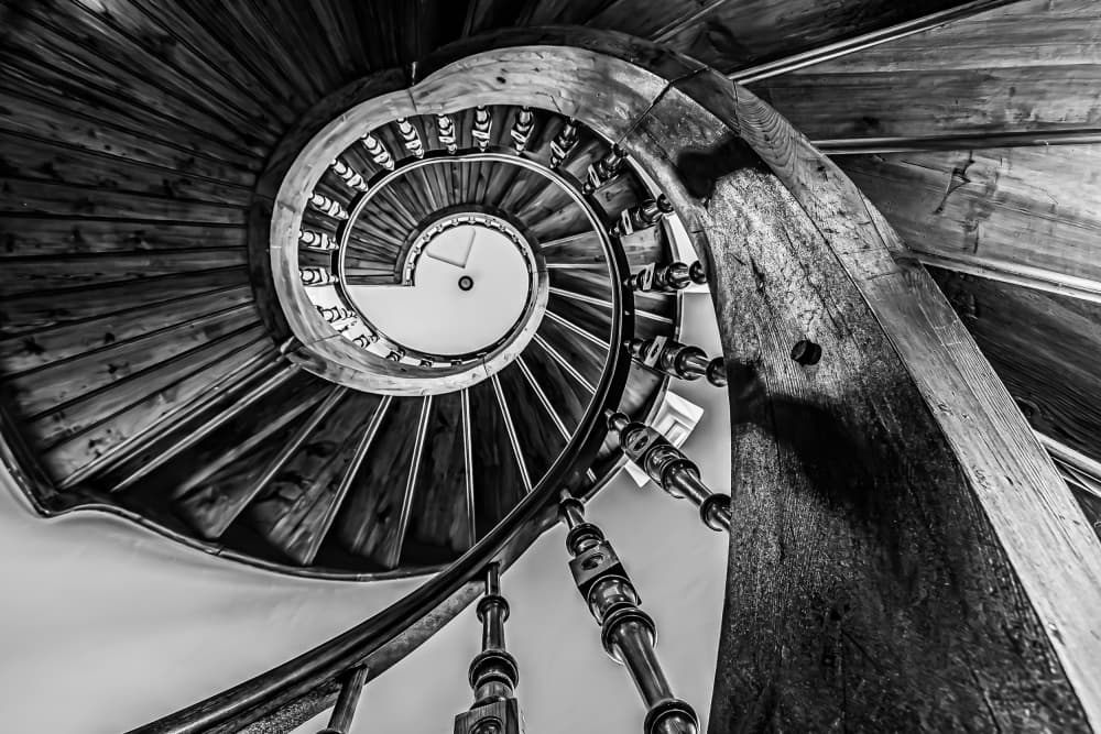 Elegant Spiral Staircase by iuliana pasca — canvas wall art