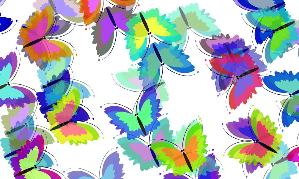 Vibrant Butterfly Dance by cartissi — canvas wall art