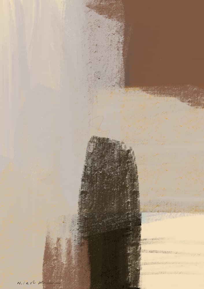 Earthy Abstract Forms by Nilesh Kulkarni — canvas wall art