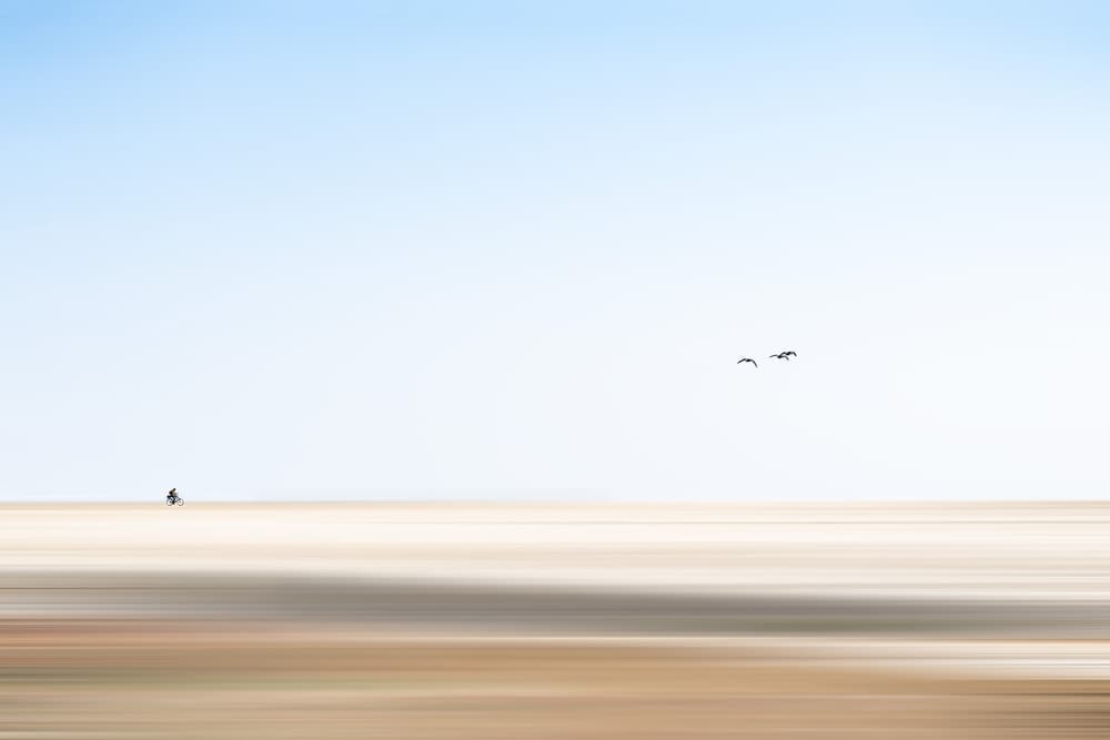 Minimal Desert Ride by Rolf Endermann — canvas wall art