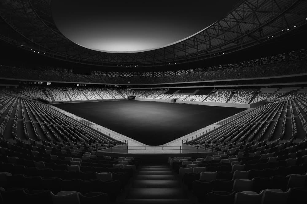 Grand Empty Stadium by Alvin Wang — canvas wall art