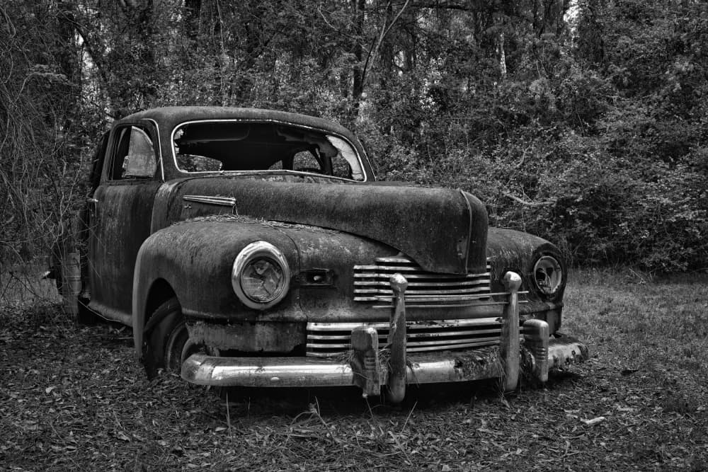 Forgotten Vintage Car by Andreas Klesse — canvas wall art