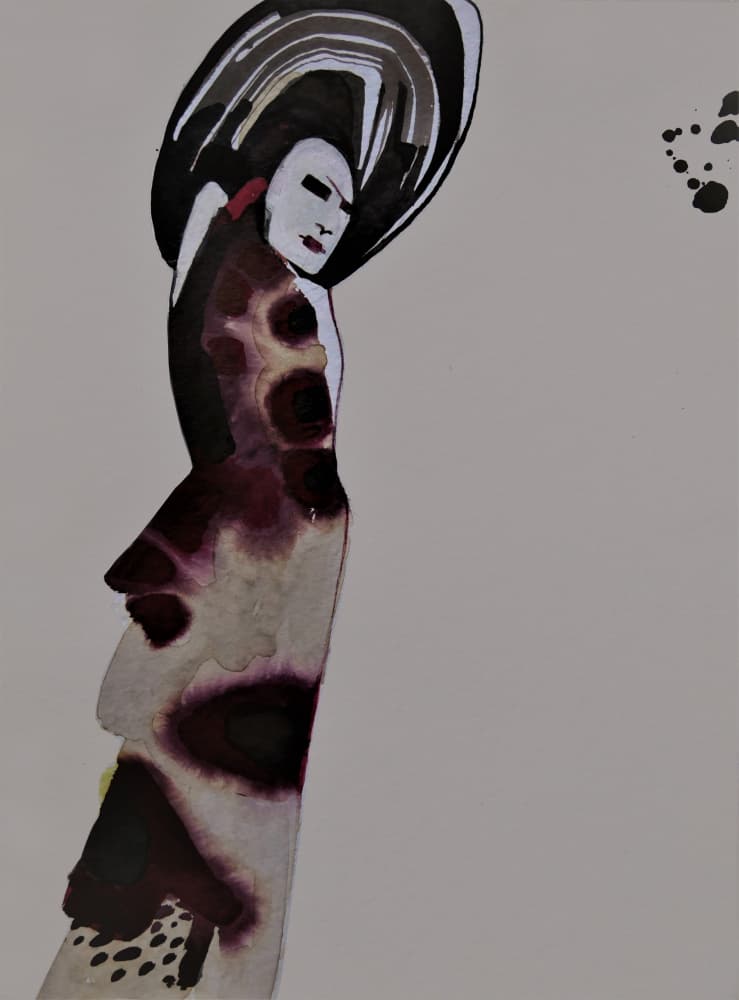 Dramatic Fashion Portrait by Doris Schmitz — canvas wall art