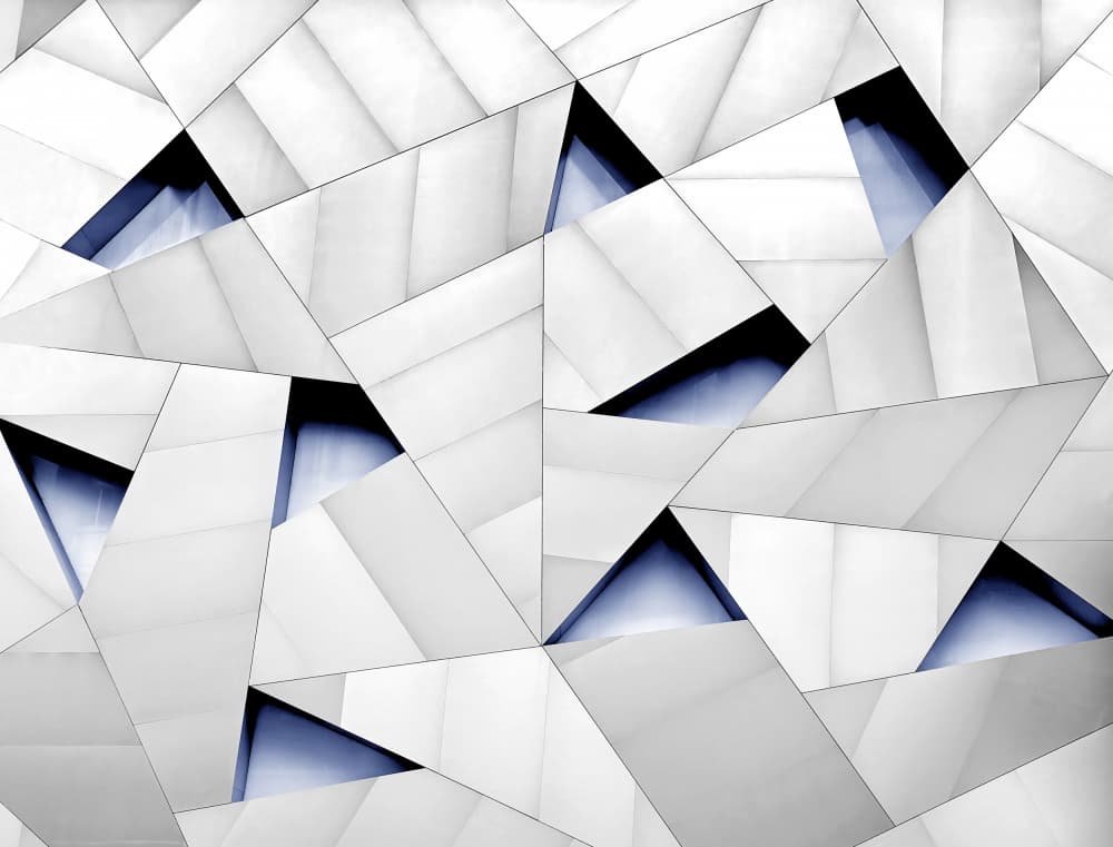 Modern White Geometry by Ivan Huang — canvas wall art
