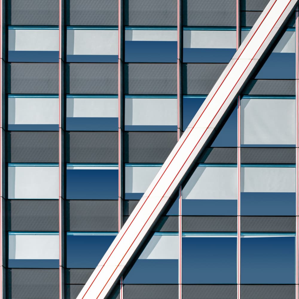 Modern Geometric Facade by Luc Vangindertael (laGrange) — canvas wall art