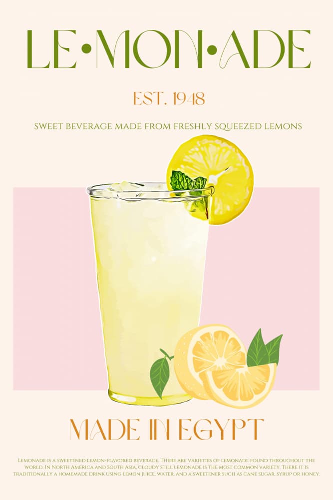 Egyptian Lemonade Refreshment by Nazma Khokhar — canvas wall art
