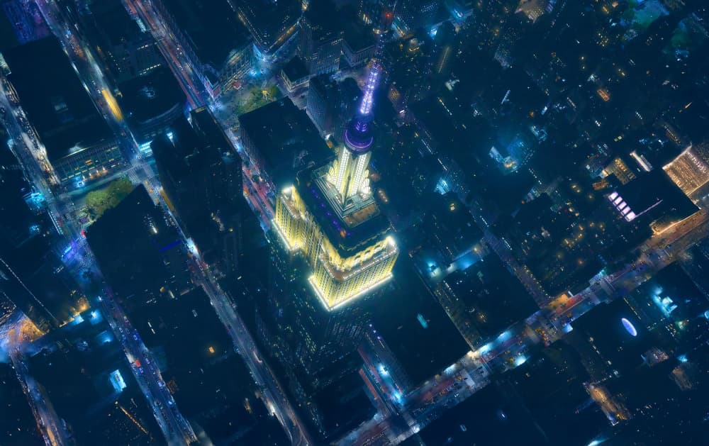 Vibrant City Night by Javier de la Torre — canvas wall art