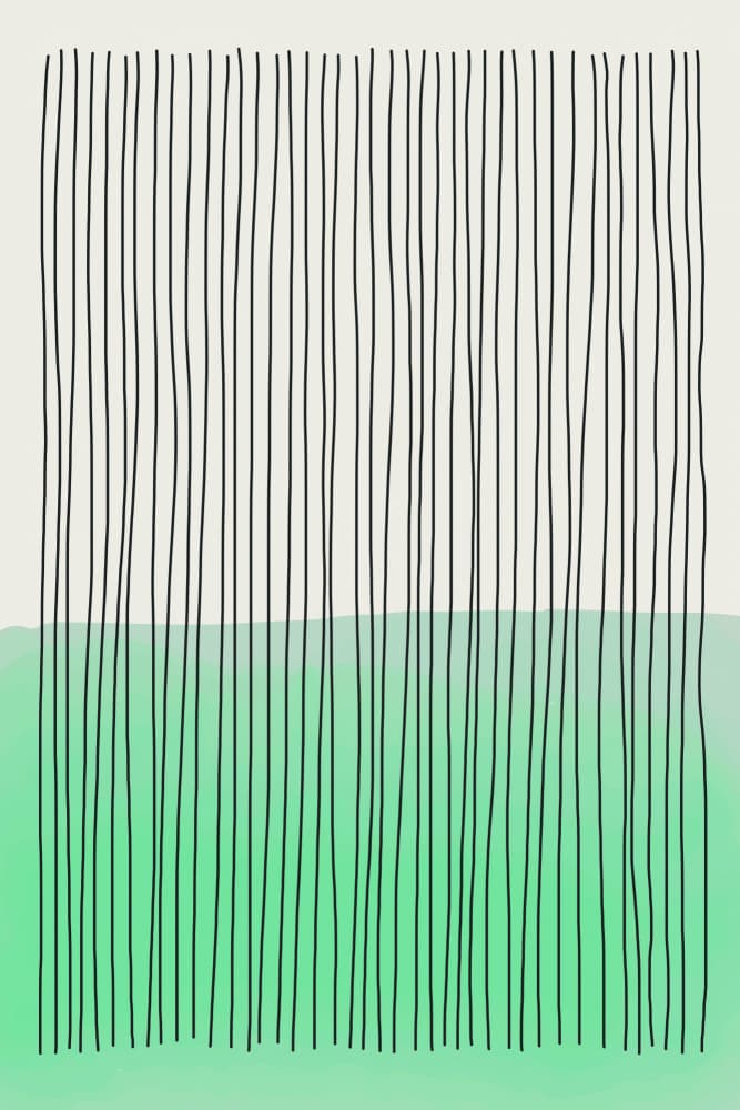 Vertical Green Lines Abstract by jay stanley — canvas wall art