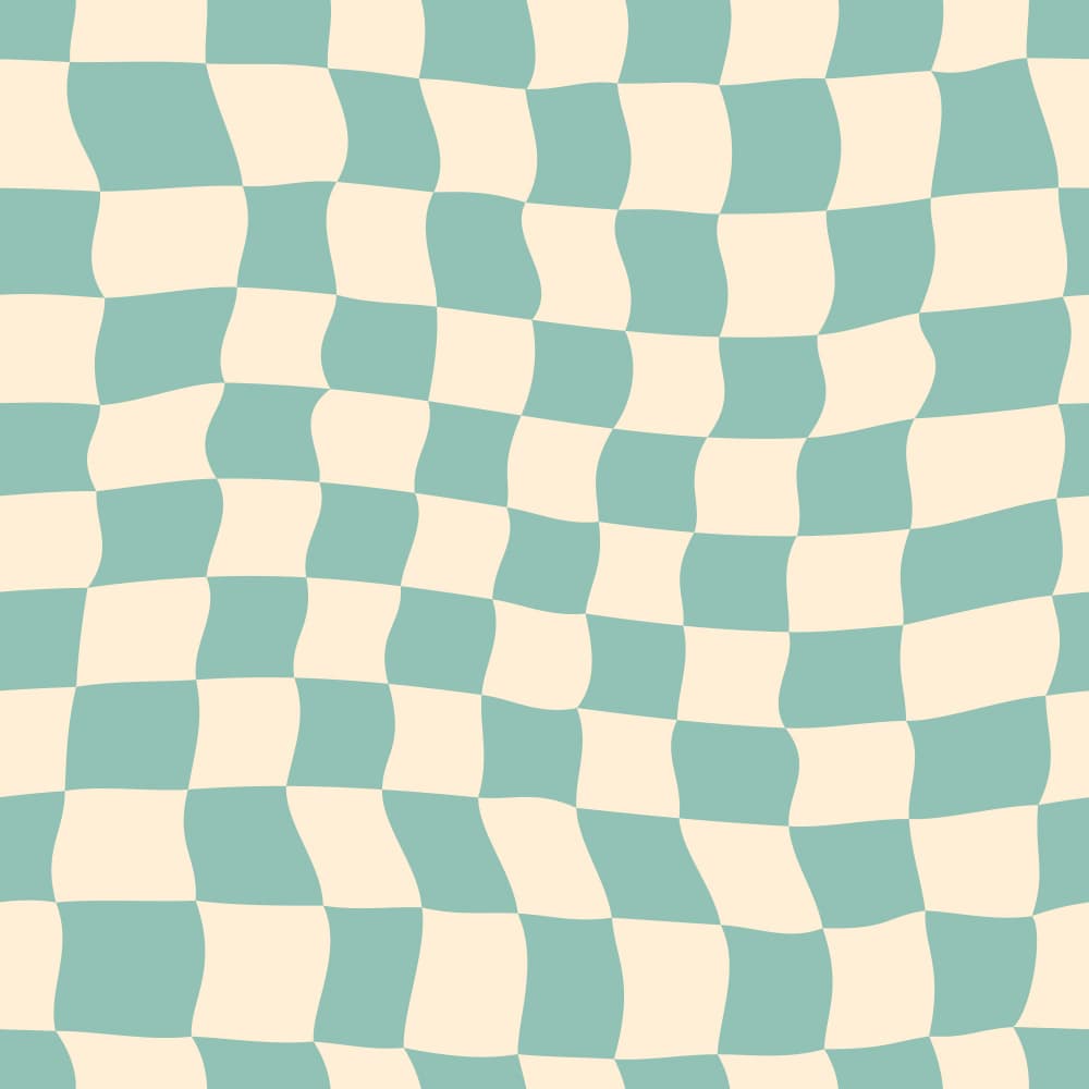 Warped Checkerboard by Carrie Cantwell — canvas wall art