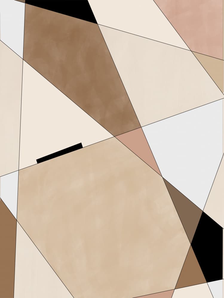 Geometric Neutral Shapes by Elena Ristova — canvas wall art