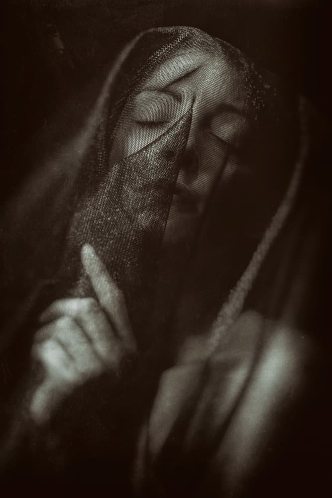 Soft Veiled Contemplation by mario lotzin / uwe friessner — canvas wall art
