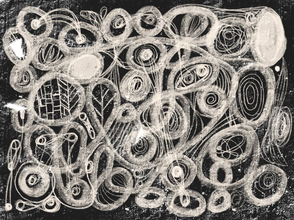 Organic Tangled Lines by Martino Pietropoli — canvas wall art