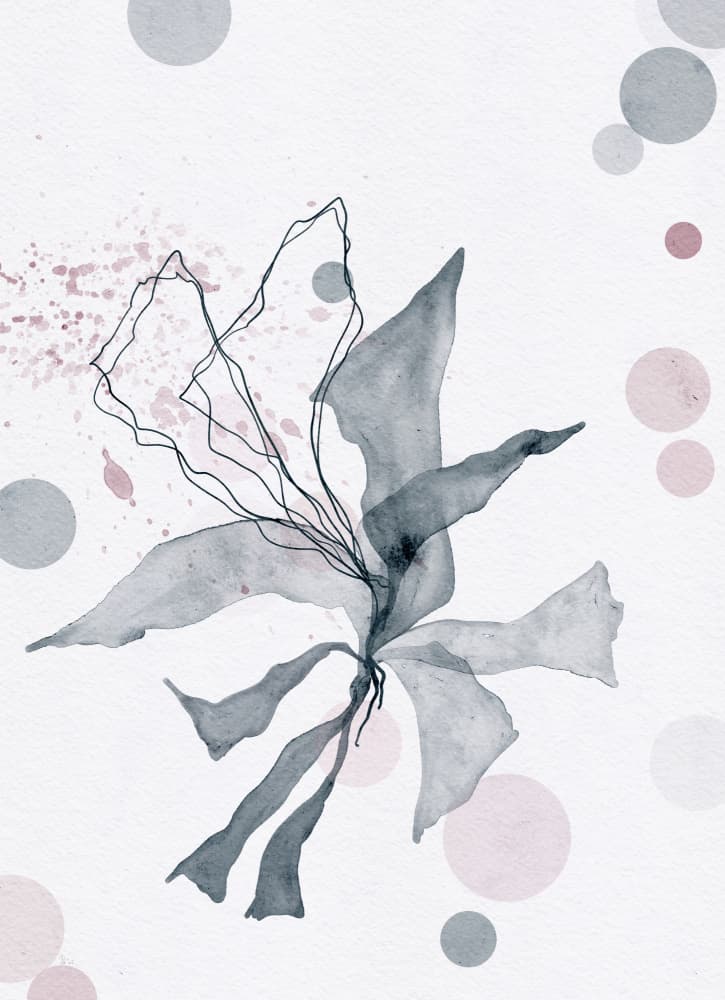 Abstract Botanical Watercolor by Ankie Kooi — canvas wall art