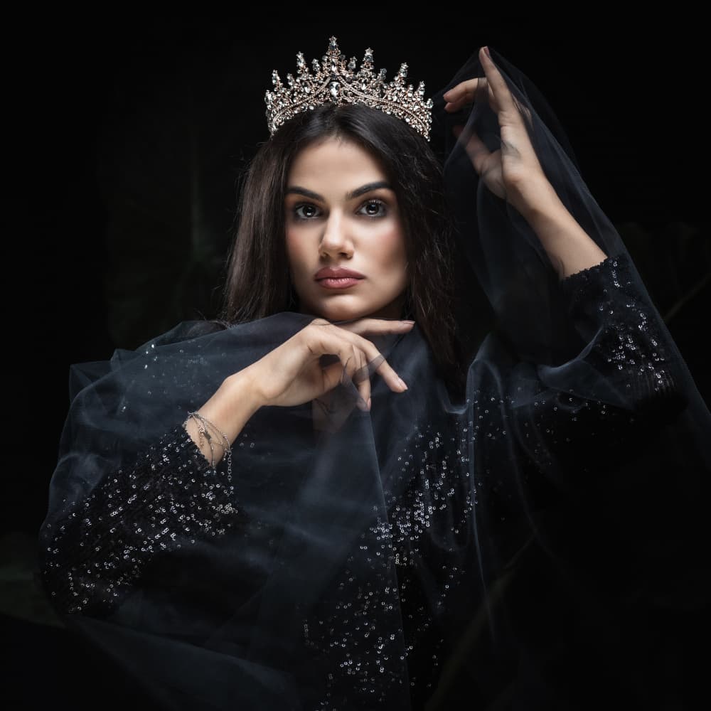 Regal Queen Portrait by Robert Girmencea — canvas wall art