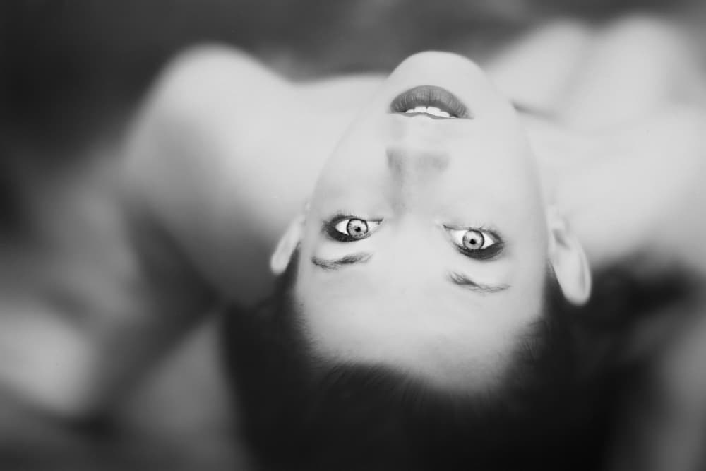 Intense Monochrome Gaze by Ariel Ariel — canvas wall art