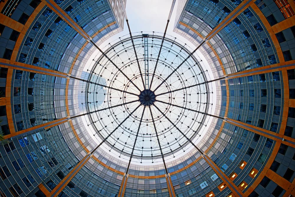 Architectural Glass Dome by Martin Fleckenstein — canvas wall art