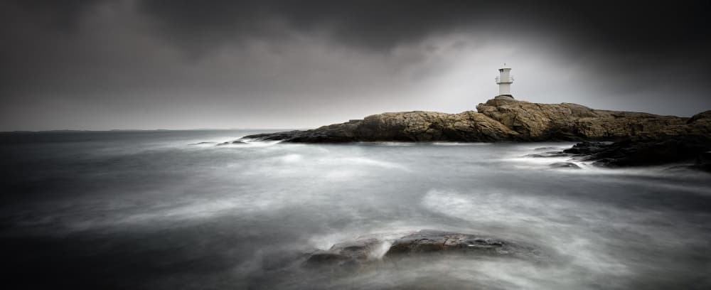 Dramatic Lighthouse Seascape by Claes Thorberntsson — canvas wall art