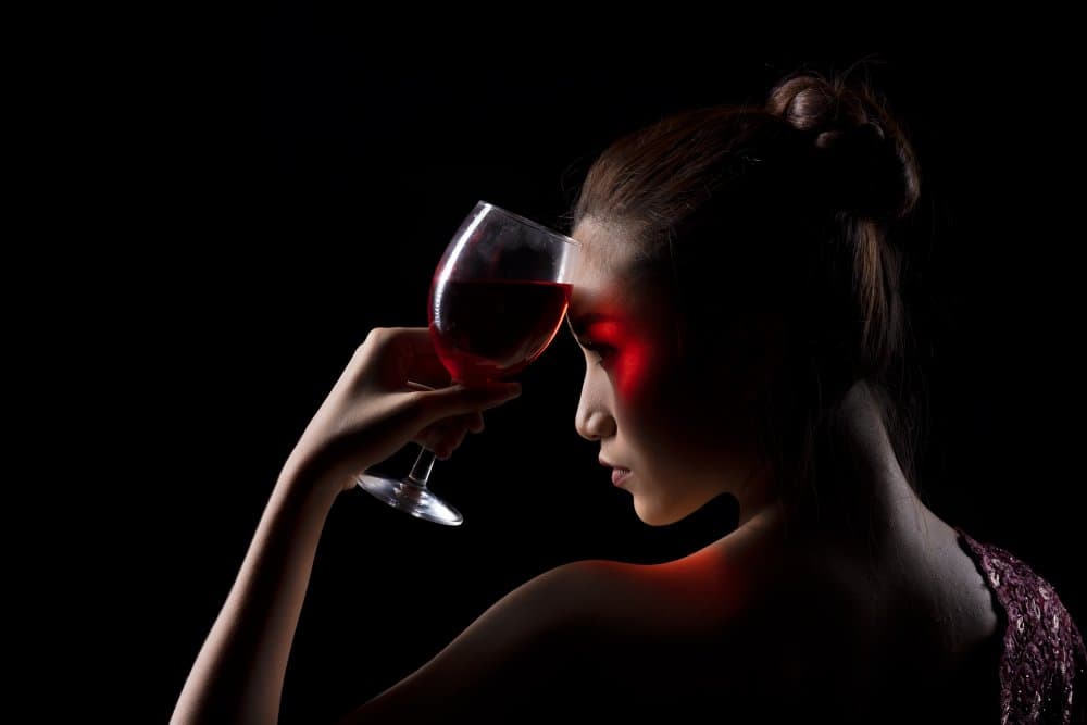 Woman Red Wine Glow by Lisdiyanto Suhardjo — canvas wall art