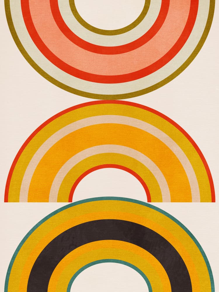Rainbow Suns 6 by Ana Rut Bre — canvas wall art
