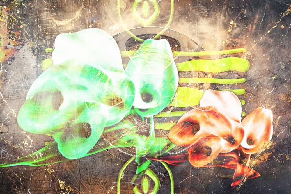 Glowing Organic Shapes by Rafal Kulik — canvas wall art