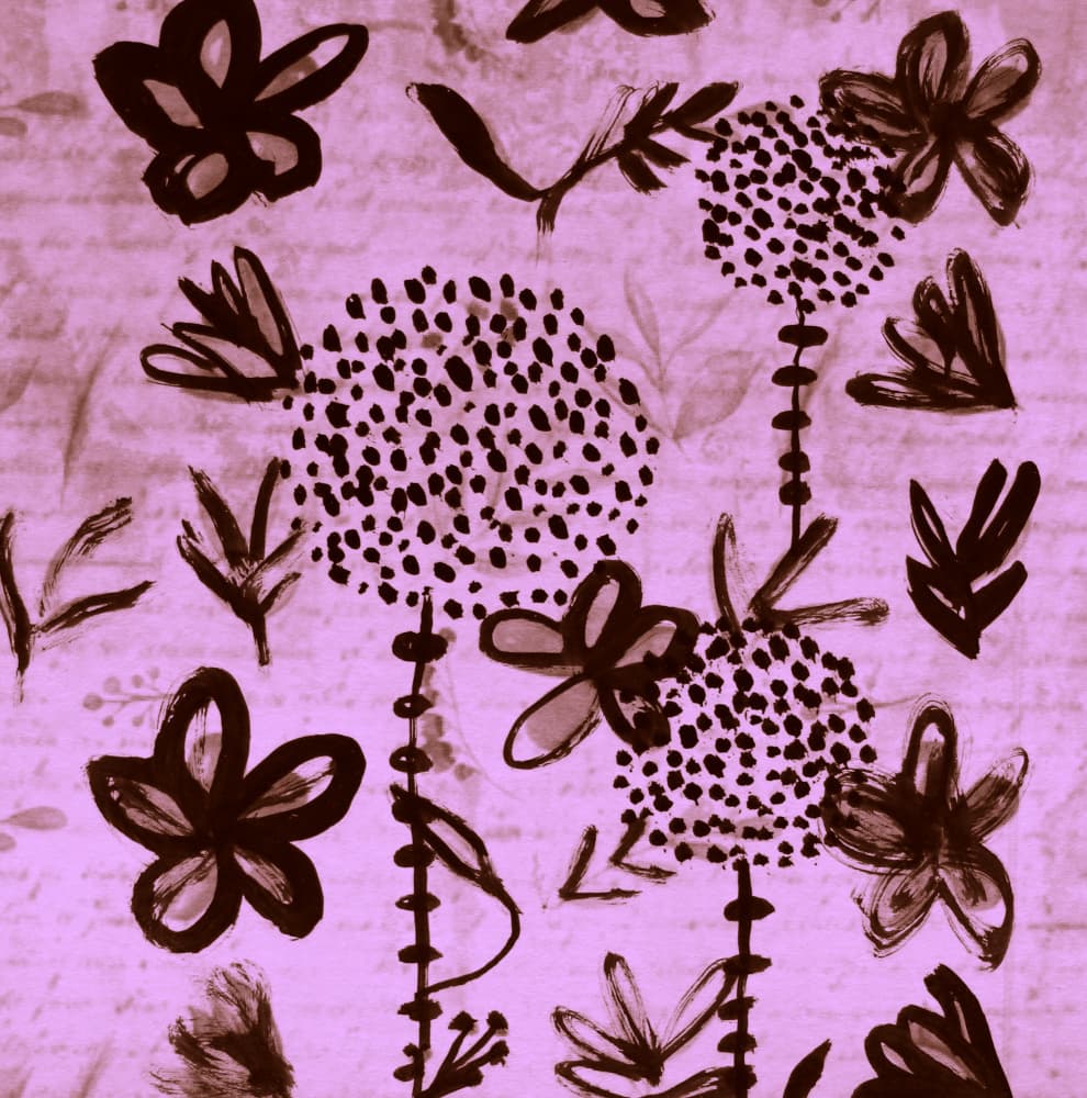 Abstract Floral Blooms by Santhosh ch — canvas wall art