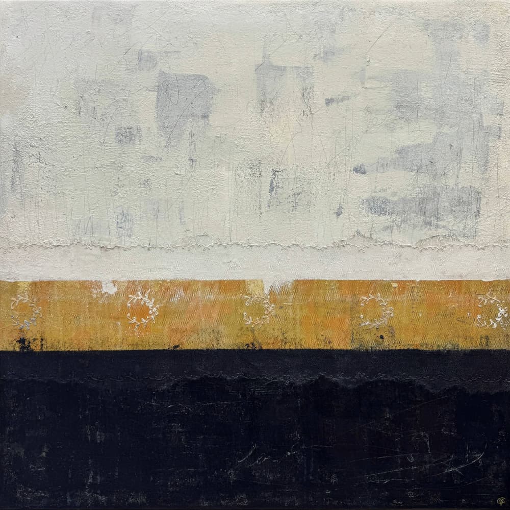 Golden Horizon Layers by Carolina Gårdheim — canvas wall art