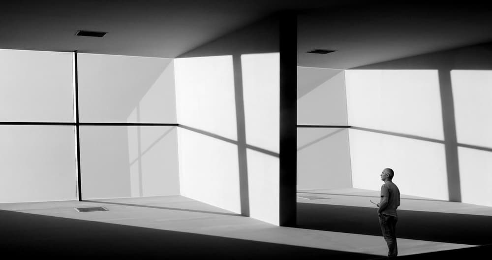 Geometric Light and Man by Huib Limberg — canvas wall art