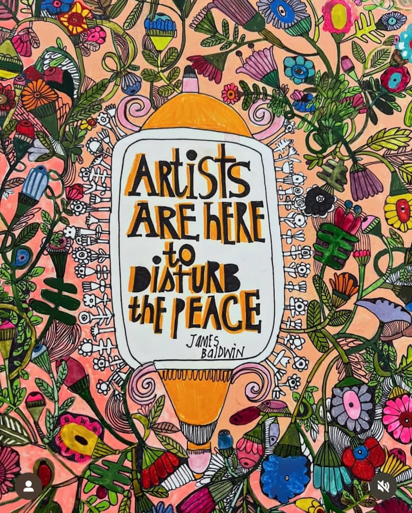 Disturb the peace by Sharon Nullmeyer — canvas wall art