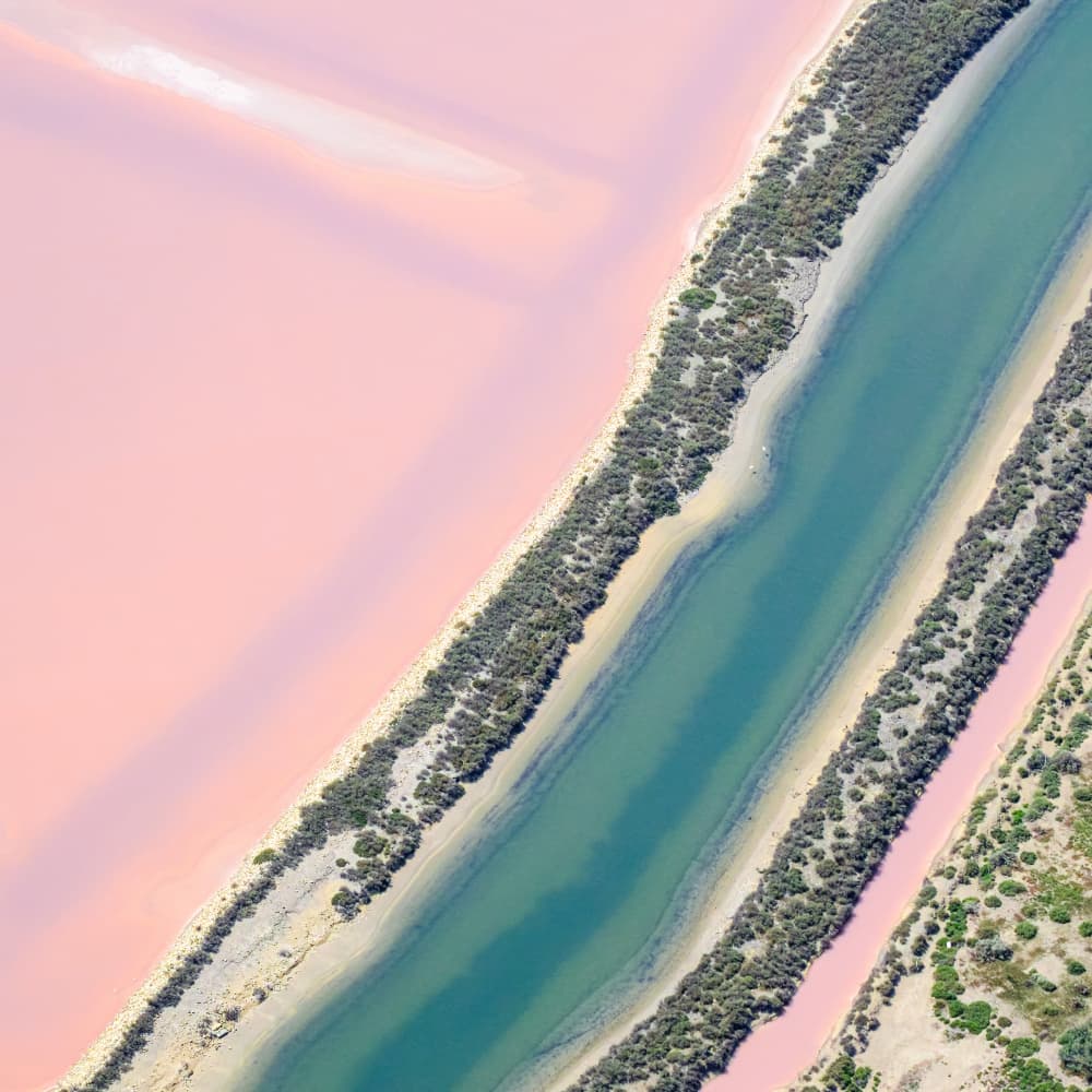 Pink Lake Canal by Robert Bolton — canvas wall art